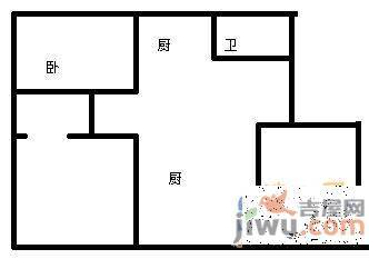 凤祥新城2室1厅1卫65㎡户型图