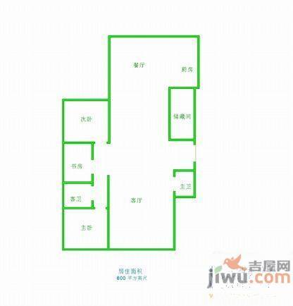 凤祥新城2室1厅1卫65㎡户型图