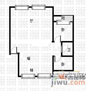 富都丽景二期2室2厅1卫98㎡户型图