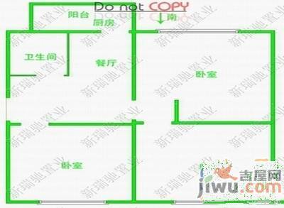 漓江社区3室1厅1卫77㎡户型图