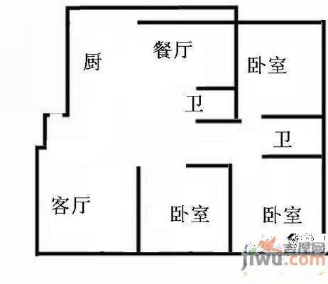 御园小区3室3厅2卫户型图