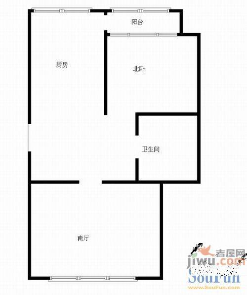 芳洲园3室2厅1卫135㎡户型图