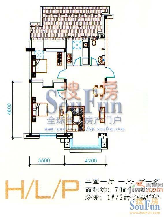 日丰佳苑3室2厅1卫104㎡户型图