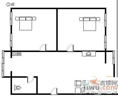 取意小区2室2厅1卫131㎡户型图