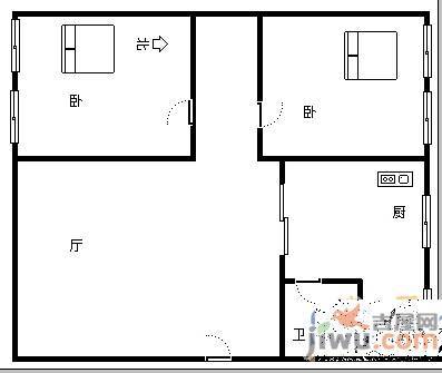 取意小区2室2厅1卫131㎡户型图