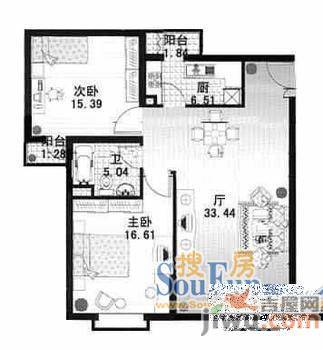 金鹤小区2室2厅1卫108㎡户型图