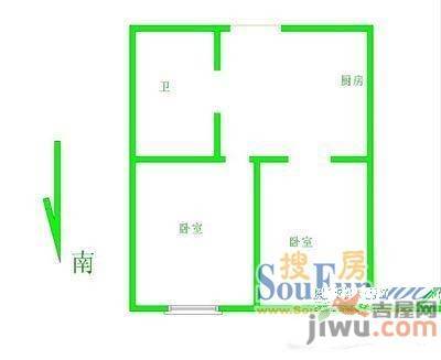 宏伟新都2室1厅1卫户型图