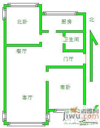 城建草仓公寓3室2厅1卫136㎡户型图