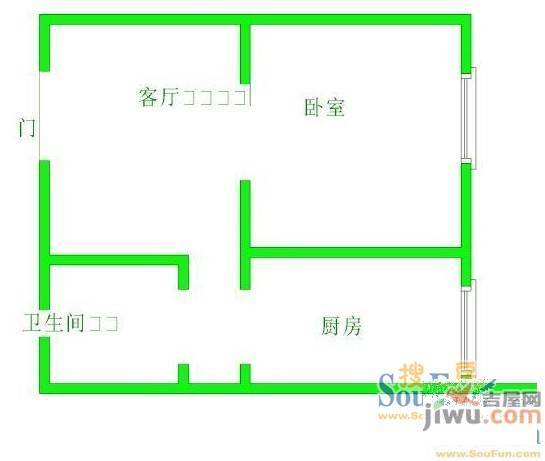 浅草绿阁(水墨林溪)2室2厅1卫户型图