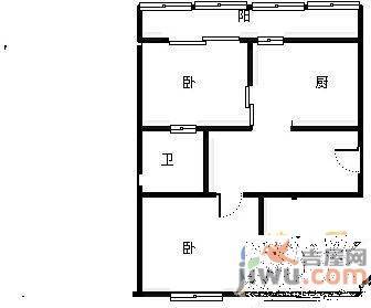 东方御景1室1厅1卫45㎡户型图