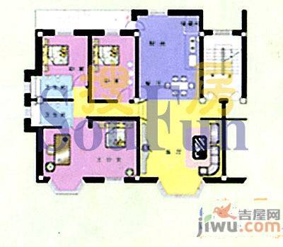 新世纪家园5室3厅4卫306㎡户型图