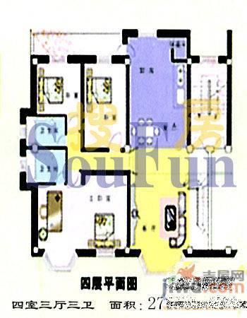 新世纪家园5室3厅4卫306㎡户型图