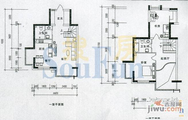 世博弘苑2室1厅0卫85㎡户型图