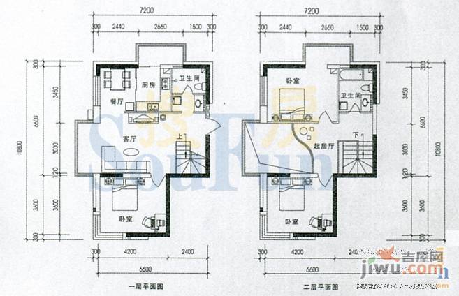 世博弘苑2室1厅0卫85㎡户型图