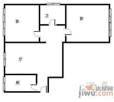 榆园小区3室1厅1卫92㎡户型图