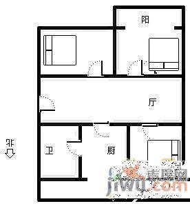 榆园小区3室1厅1卫92㎡户型图