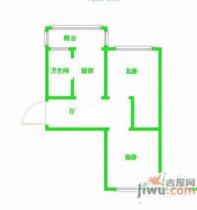 顺通社区2室1厅1卫94㎡户型图