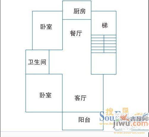 成平小区1室1厅1卫户型图