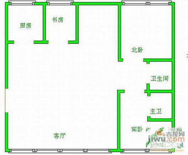 城市印象2室1厅1卫户型图