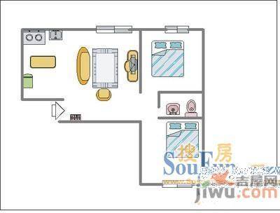 如意小区1室1厅1卫户型图