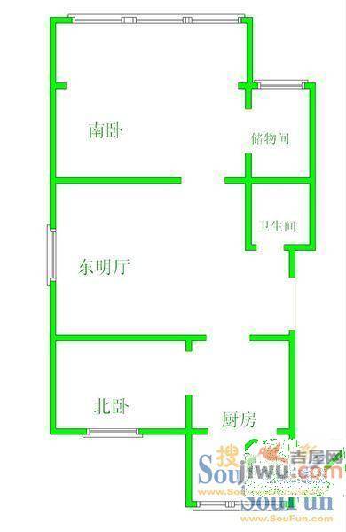 如意小区1室1厅1卫户型图