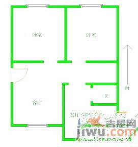 金座小区2室1厅1卫85㎡户型图