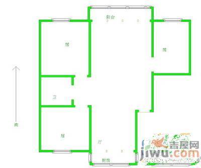 金通阳光苑3室2厅1卫148㎡户型图