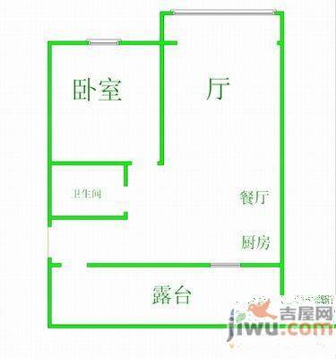 明华欣居园2室2厅1卫80㎡户型图