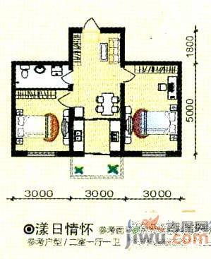 城建雅居2室1厅1卫71㎡户型图