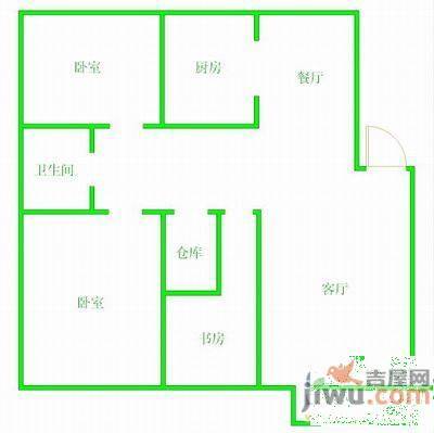 滑翔七小区3室2厅2卫140㎡户型图