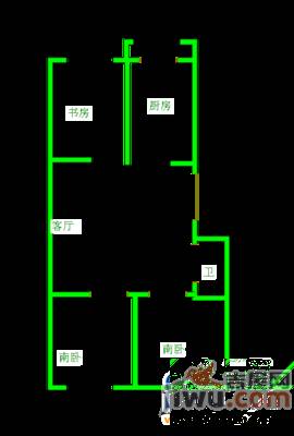 和惠家园2室1厅1卫88㎡户型图