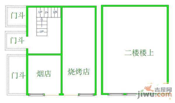 桃源社区1室1厅1卫37㎡户型图