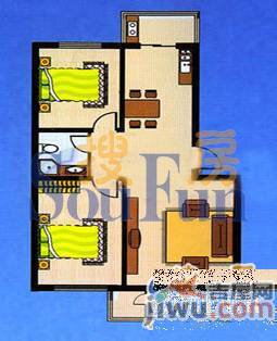 富祥园2室2厅1卫112㎡户型图