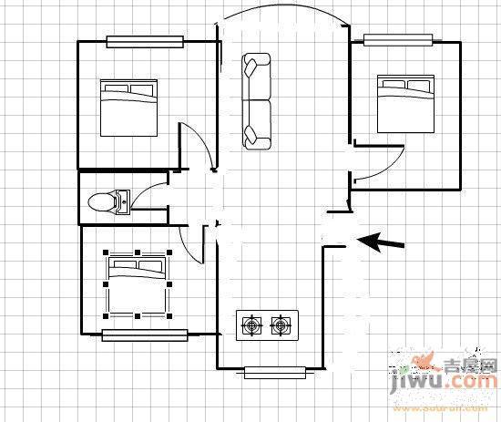 中联城市阳光3室2厅2卫157㎡户型图