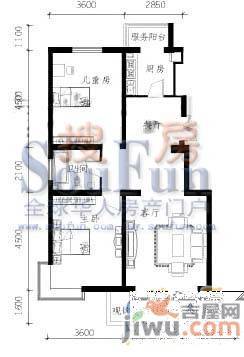 明华西江俪园3室2厅2卫128.2㎡户型图