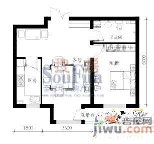 明华西江俪园3室2厅2卫128.2㎡户型图