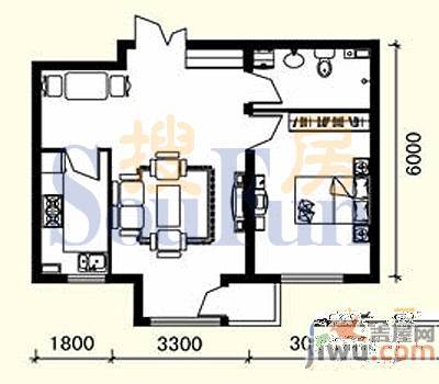 明华西江俪园3室2厅2卫128.2㎡户型图