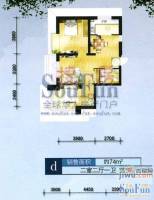 天空 之城2室2厅1卫74㎡户型图