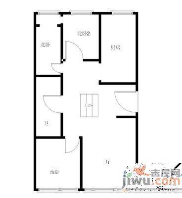 城建草仓公寓3室2厅1卫136㎡户型图