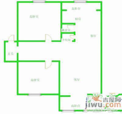 取意小区2室2厅1卫131㎡户型图