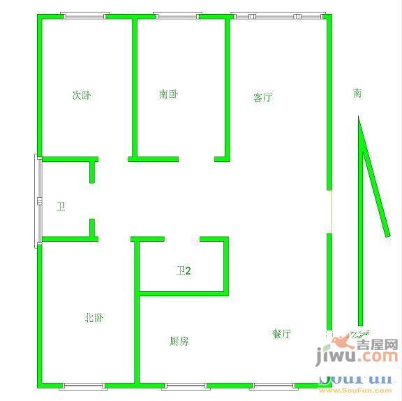 艺术家园4室2厅2卫170㎡户型图