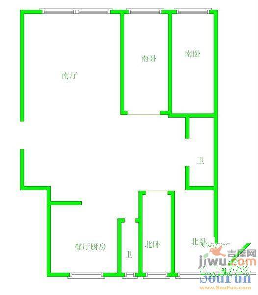 艺术家园4室2厅2卫170㎡户型图