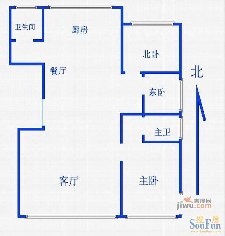 艺术家园4室2厅2卫170㎡户型图