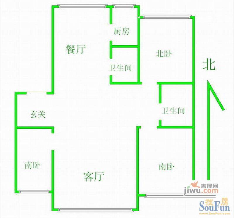 艺术家园4室2厅2卫170㎡户型图