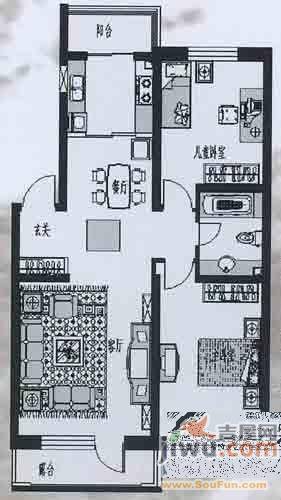 江南印象2室2厅0卫75㎡户型图