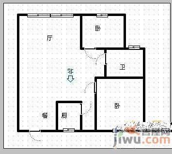 佳华苑2室1厅1卫94㎡户型图