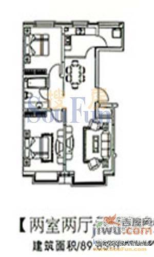 力天江南春城2室2厅1卫82.2㎡户型图