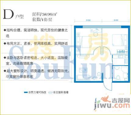 鲁尔大厦3室0厅0卫38㎡户型图