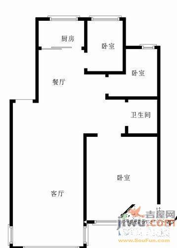 新湖北国之春5室3厅2卫130㎡户型图