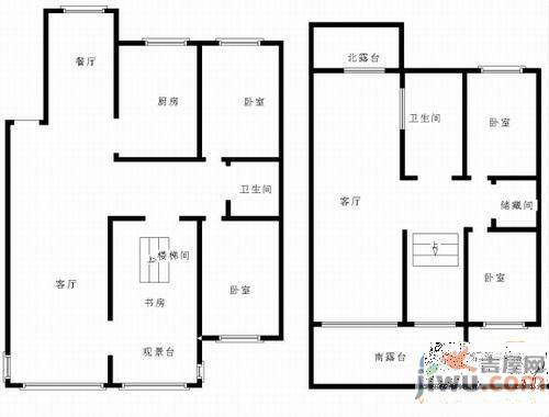 新湖北国之春5室3厅2卫130㎡户型图